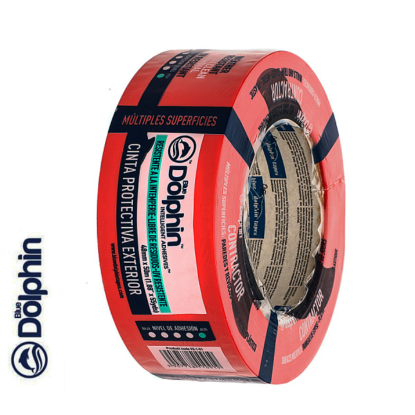 Blue Dolphin ПВХ Красная Малярная лента/ MT-PE (R) 48MM X 50M