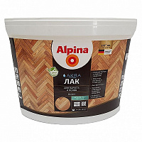Alpina аква лак для паркета и полов шелковисто-матовый  10л