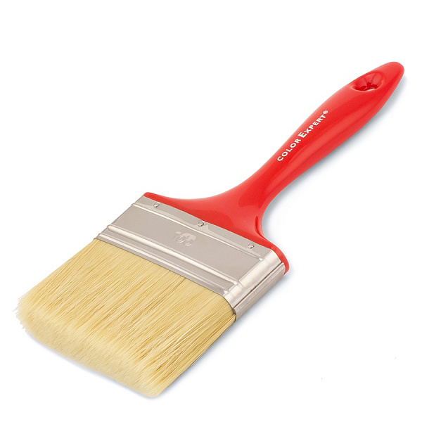CE Кисть-К флейц. 100мм, толщ.18, красн.пласт.ручка (синт+нат)