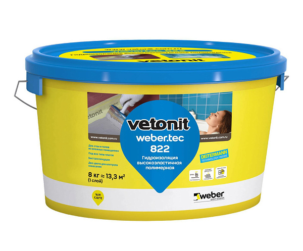 WEBER полимерная гидроизоляция 8кг