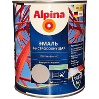 ALPINA Эмаль по ржавчине шелковисто-матовая 2,5л быстросохнущая