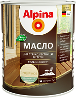 ALPINA  Масло для террас бесцветное,алкидное РБ 2,5 л