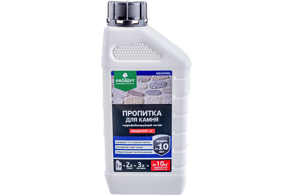 PROSEPT AQUAISOL пропитка для камня, гидрофобизатор 1:2, 1л