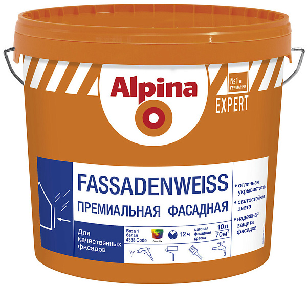 ALPINA EXPERT Fasadenweiss Base 1 10 л.