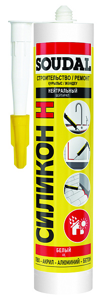 SOUDAL Силикон нейтральный белый 280мл
