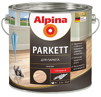 ALPINA Parkett Лак алкидный для паркета шелко-матовый/глянцевый РБ 2,5 л