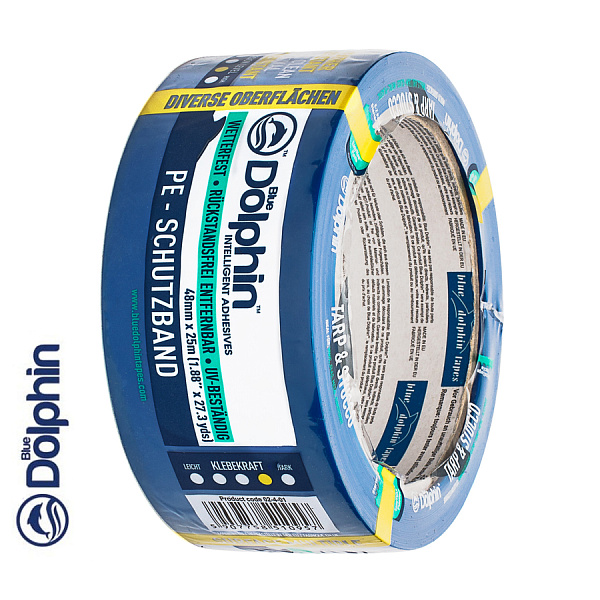 Blue Dolphin ПВХ Синяя Малярная лента/ MT-PE (BL) 48MM X 50M