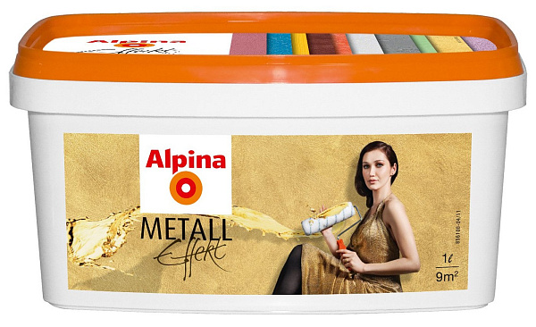 ALPINA Metall Effekt Gold/Silber/Bronze 1л